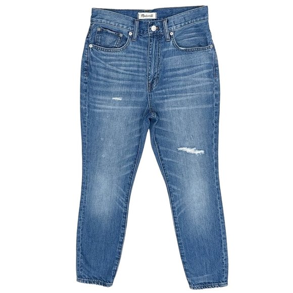 Madewell Rigid High-Rise Skinny The Perfect Vintage Denim Blue Jeans Size 26P - Picture 2 of 15